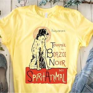 Cute Borzoi Gift Borzoi Art Dog Shirt Borzoi Mom Borzoi Dad Borzoi Lover Mens' / Unisex Dog Print T-Shirt