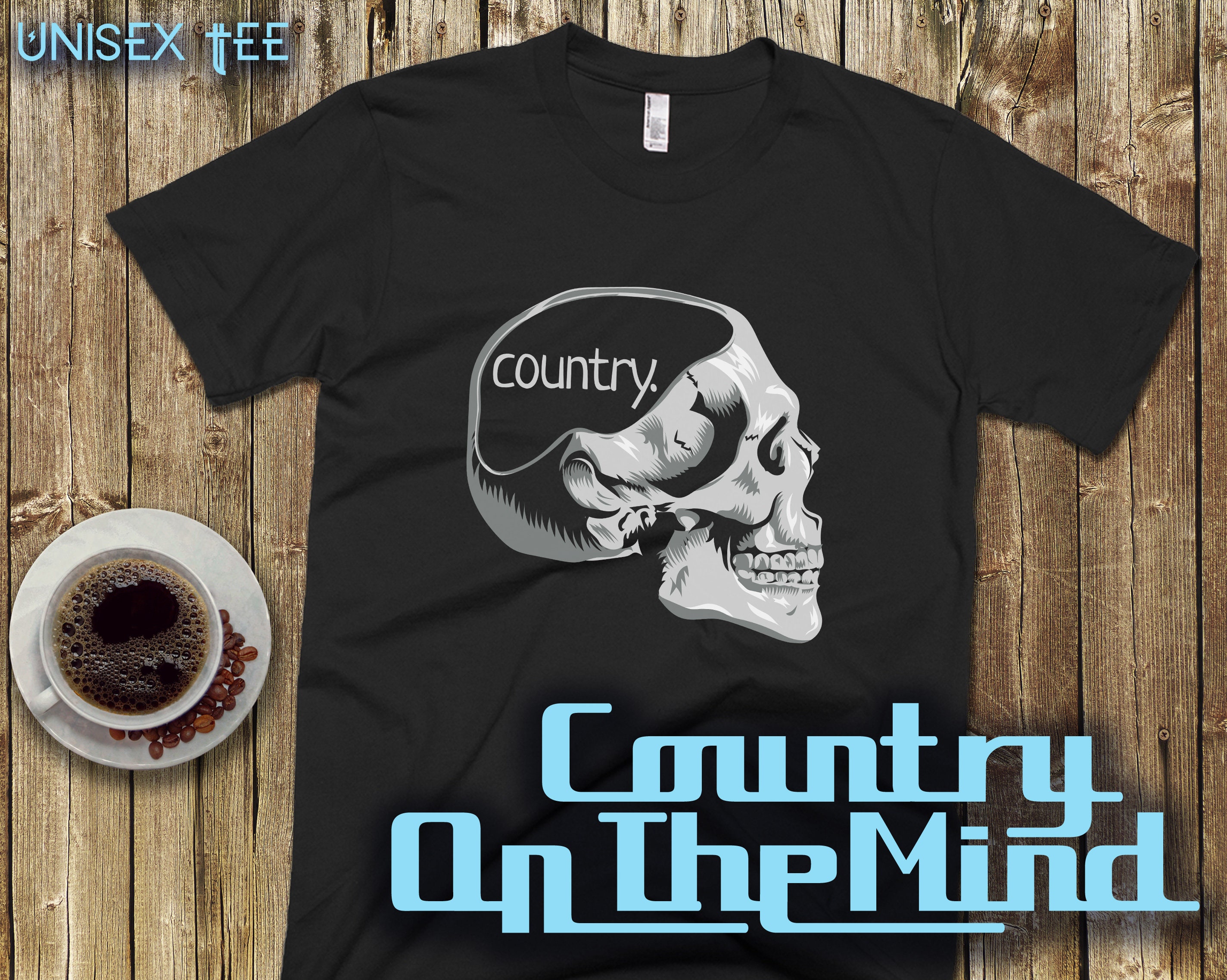 Funny Country Shirt Skull Mens' / Unisex Country on the Etsy