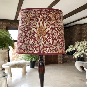 William Morris Snakeshead - Medium Handmade Oval Lampshade Table Lamp