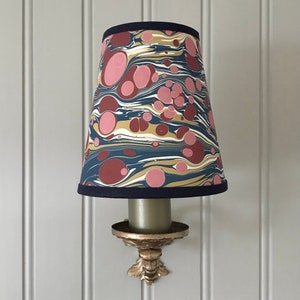 Hand Marbled Fantasy Zebra - Small/Medium Candle Clip Lampshade Wall/Chandelier