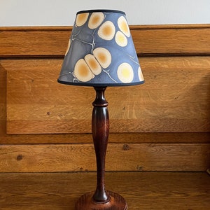 Hand Marbled Blue Neela - Petite Handmade Lampshade Table Lamp