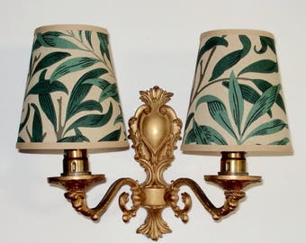 William Morris Willow Bough - Handmade Candle Clip Lampshade for Wall Lights/Chandeliers