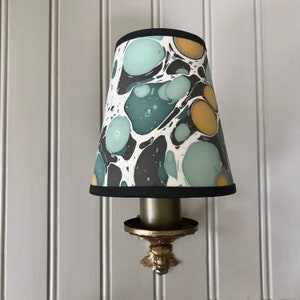 Hand Marbled Budleigh - Candle Clip Lampshade Wall/Chandelier