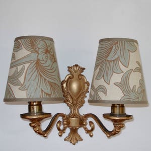 William Morris Chrysanthemum - Handmade Candle Clip Lampshade for Wall Lights/Chandeliers