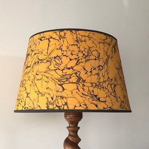 Marbled Mustard - Handmade Large Tapered Lampshade Table/Floor/Ceiling