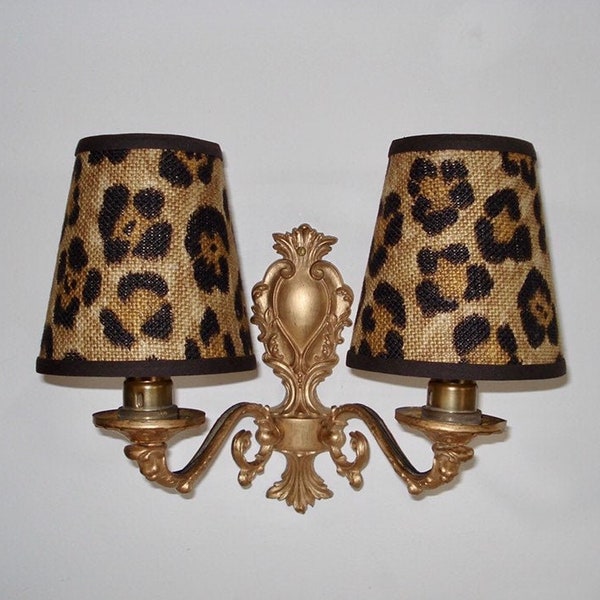 Ralph Lauren Caladonia - Small Handmade Candle Clip Lampshade for Wall Lights/Chandeliers