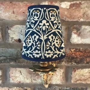 William Morris Snakeshead - Small Handmade Candle Clip Lampshade for Wall Lights/Chandeliers