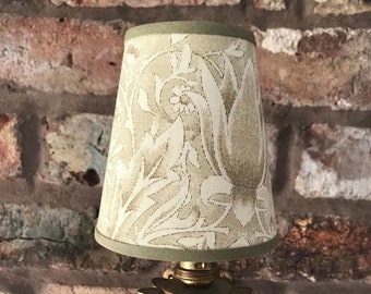 William Morris Savernake - Small Handmade Candle Clip Lampshade for Wall Lights/Chandeliers