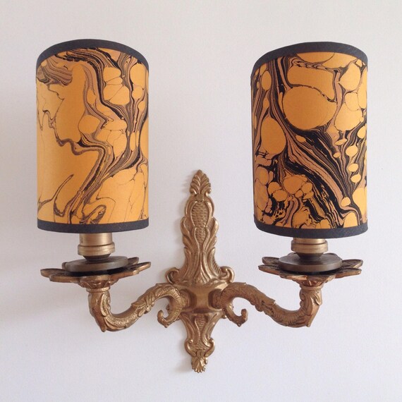 mustard wall lights