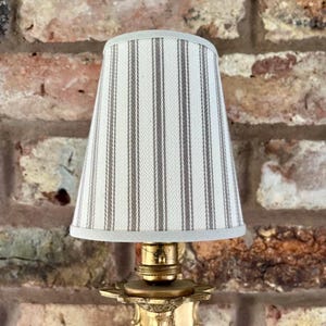 Classic Herringbone Stripe - Handmade Candle Clip Lampshade for Wall Lights/Chandeliers