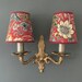 William Morris Strawberry Thief Crimson - Handmade Candle Clip Lampshade for Wall Lights/Chandeliers 