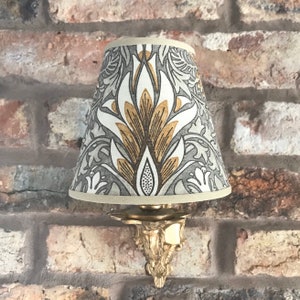 William Morris Snakeshead - Medium Handmade Candle Clip Lampshade Wall/Base