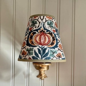 William Morris Little Chintz - Medium Handmade Candle Clip Lampshade Wall/Base