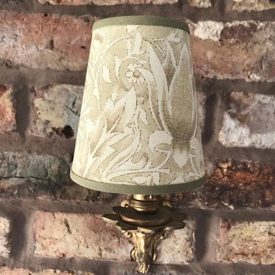 William Morris Savernake Handmade Candle Clip Lampshade for Wall Lights