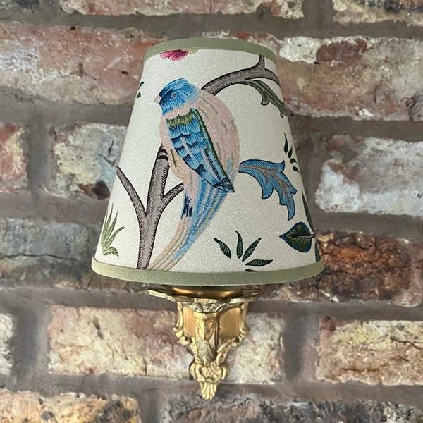 William Morris Kelmscott Tree - Medium Handmade Candle Clip Lampshade for Wall Lights/Chandeliers