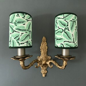 Hand Printed Chawton Leaf Half Lampshade