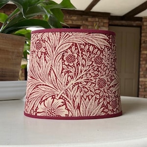 William Morris Marigold - Small Handmade Oval Lampshade Table Lamp