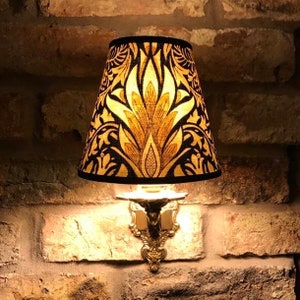 William Morris Snakeshead - Medium Handmade Candle Clip Lampshade Wall/Base