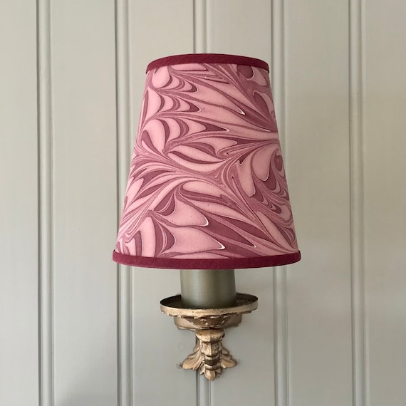Hand Marbled Clarosa Candle Clip Lampshade Wall Chandelier Canada Hand Marbled Clarosa Candle Clip, Clip On Light Shades Canada