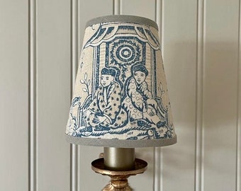 Sanderson Le Chatalet - Small Handmade Candle Clip Lampshade for Wall Lights/Chandeliers