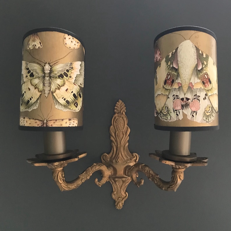 Issoria Handmade Candle Clip Half Shield Lampshade for Wall Etsy UK