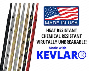 Made With KEVLAR® -extreme Heavy Duty Round Boot Laces Made in