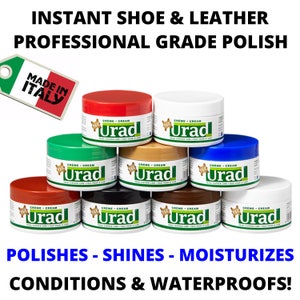 Urad Instant Shoe & Leather Polish MADE IN ITALY - Easy Application - Instant Results! No Buffing Required! Polishes, Conditions, Moisturize