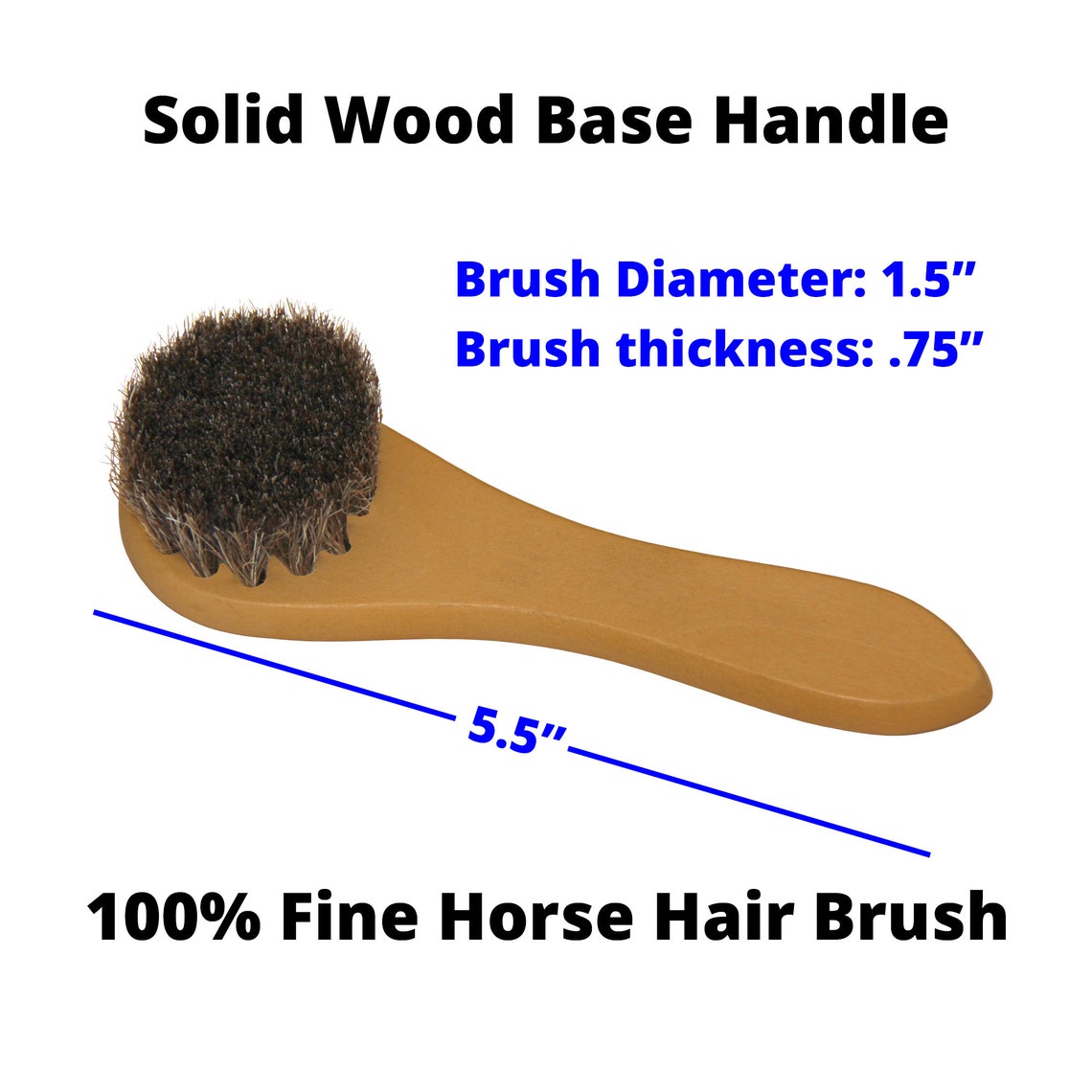 2 PACK Fine Horse Hair Brush Premium Quality Solid Wood Etsy