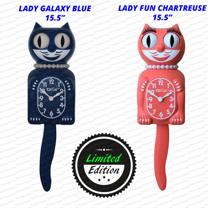 LADY Kitcat Klock Clock Animated Eyes & Tail Warranty Etsy