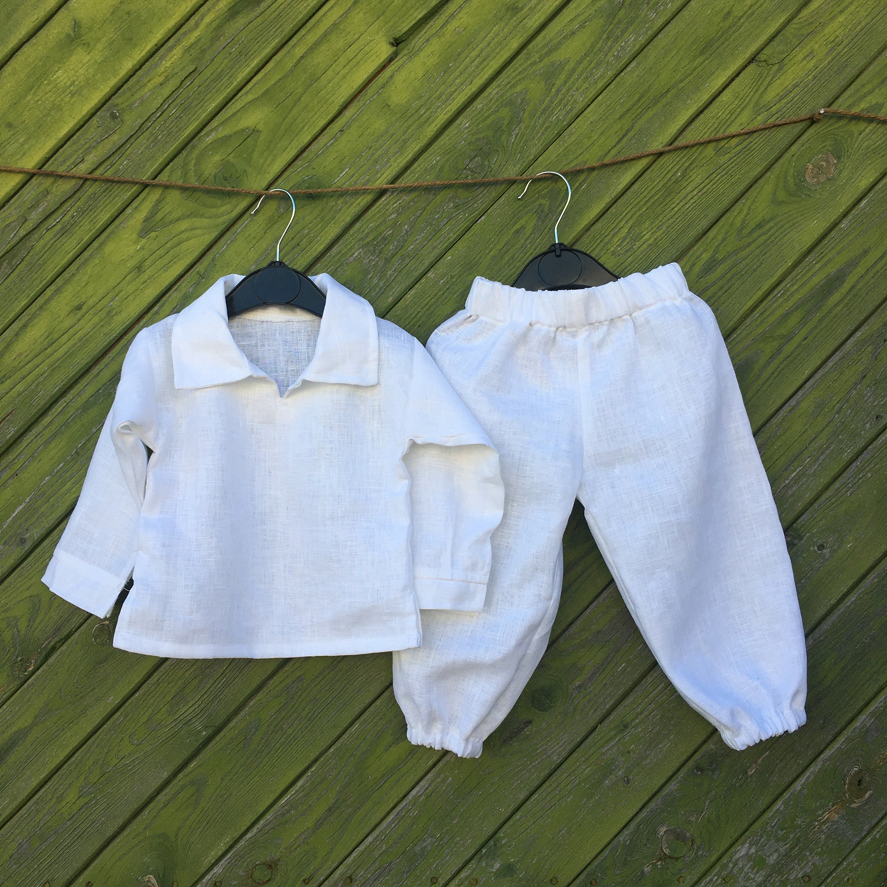 Les Garcons Lin Chemise Et Pantalon Bebe Mariage Tenue Bapteme Etsy