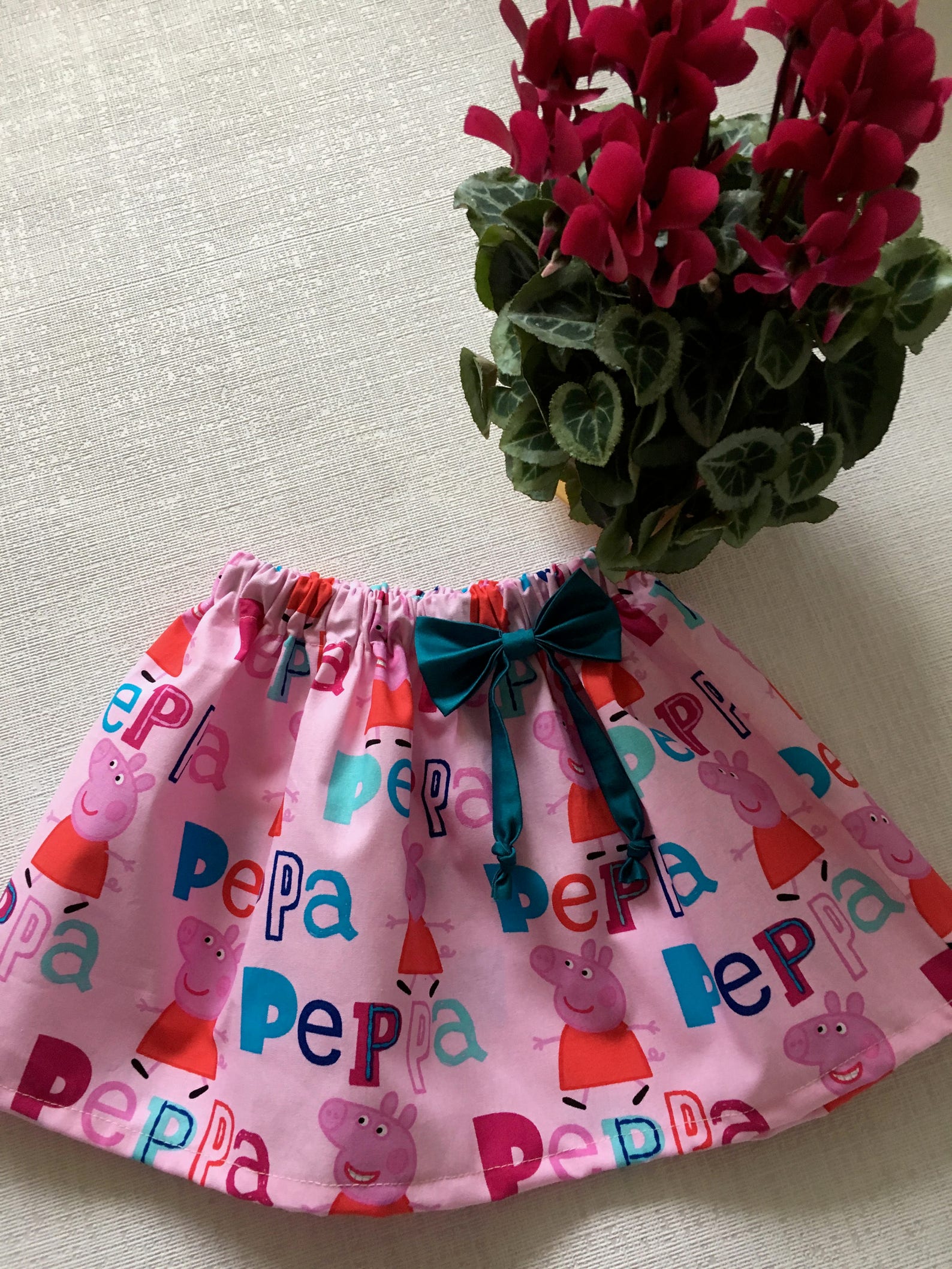 Peppa Pig Birthday Outfit Peppa Pig Skirts For Girls With Bow Etsy