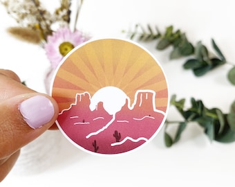 Landscape Round Sticker