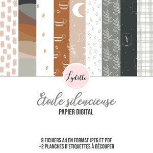 Papier digital "Etoile silencieuse"