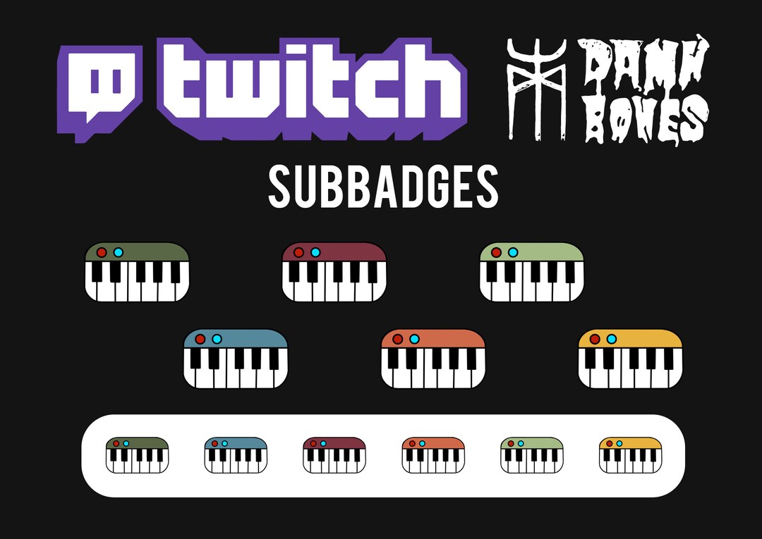 Keyboard Sub Badges for Twitch INSTANT DOWNLOAD Twitch Etsy