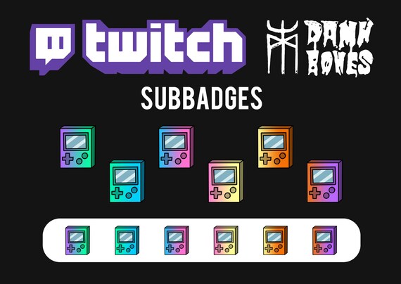 Neon Gameboy Sub Badges For Twitch Instant Download Nintendo Etsy
