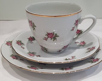 Late Victorian William Hudson /& Son Imari bone china trio