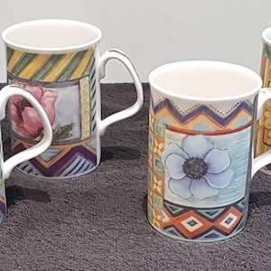 Royal Doulton Fine China Mugs -  Designed by Angela Proffit - Patio Design,  from Expressions Range