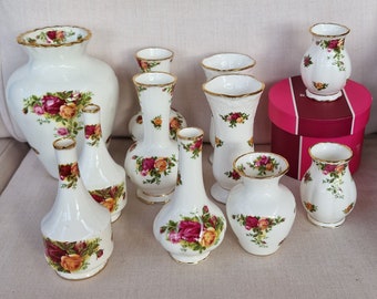 Royal Albert Bone China Vases - Old Country Roses - Chose from drop down menu