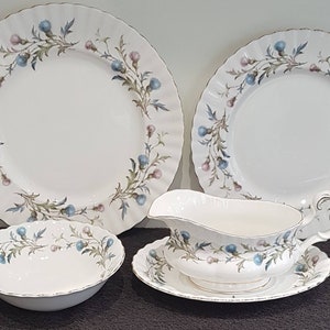 Royal Albert Bone China  Dinner  Items,  Plates, Bowls and Gravy Boat  -  Brigadoon