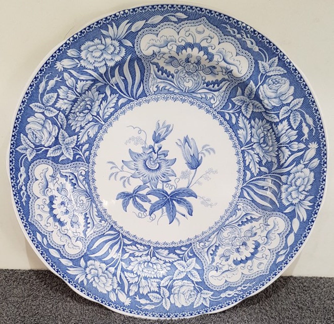 Spode Blue Room Collectors or Display Plate Floral
