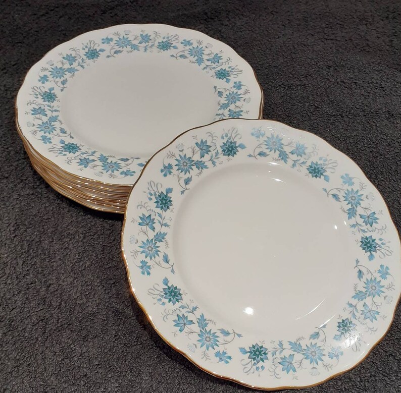 Colclough Bone China Salad Plates and Bowls Braganza Pattern Etsy Canada