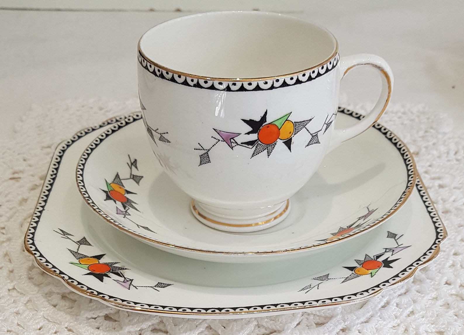 Heathcote Best Bone China. Part Hand painted Trio Fruit Etsy