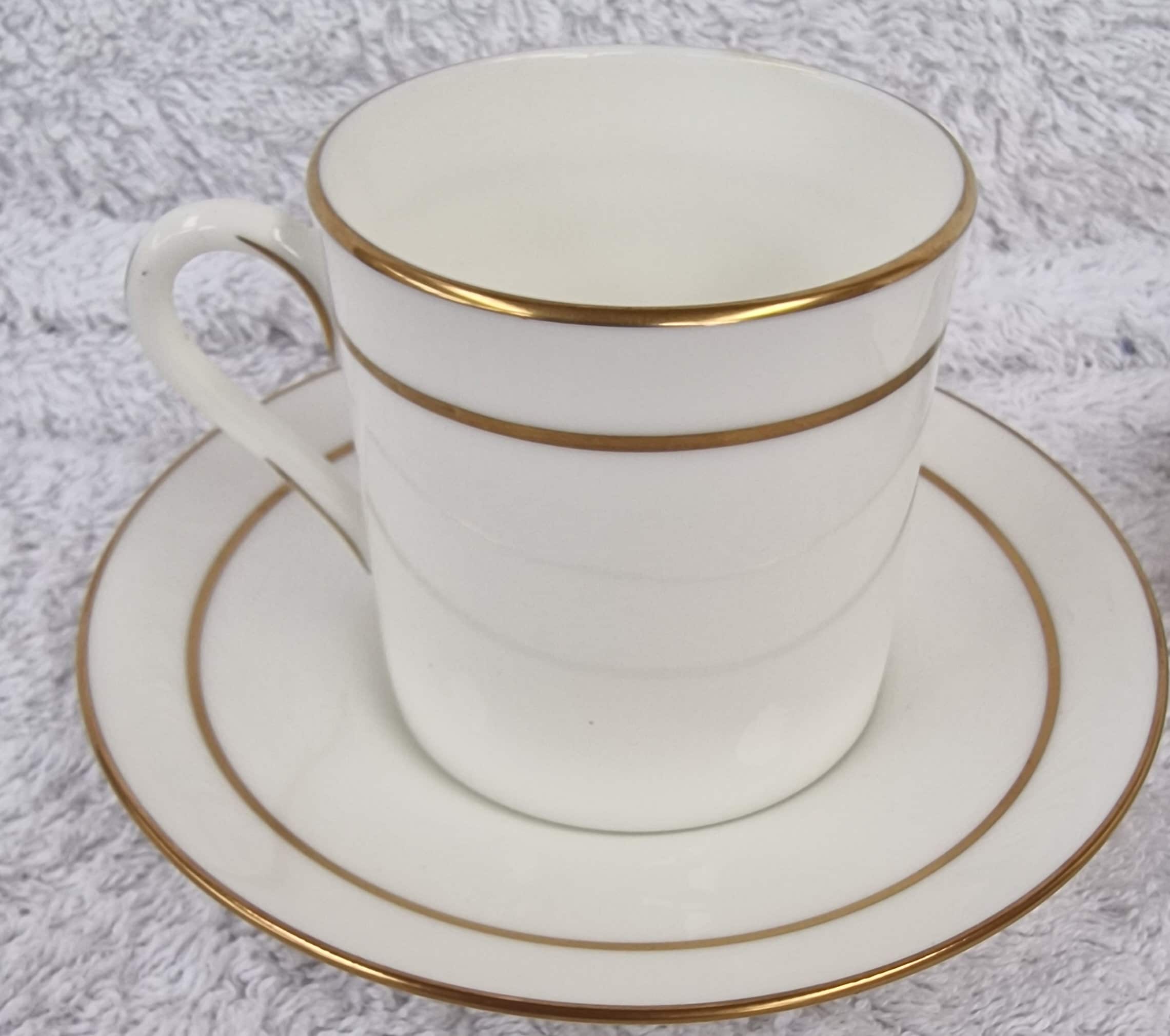Vintage Royal Worcester Bone China Pair of Coffee Cups & Saucers ...