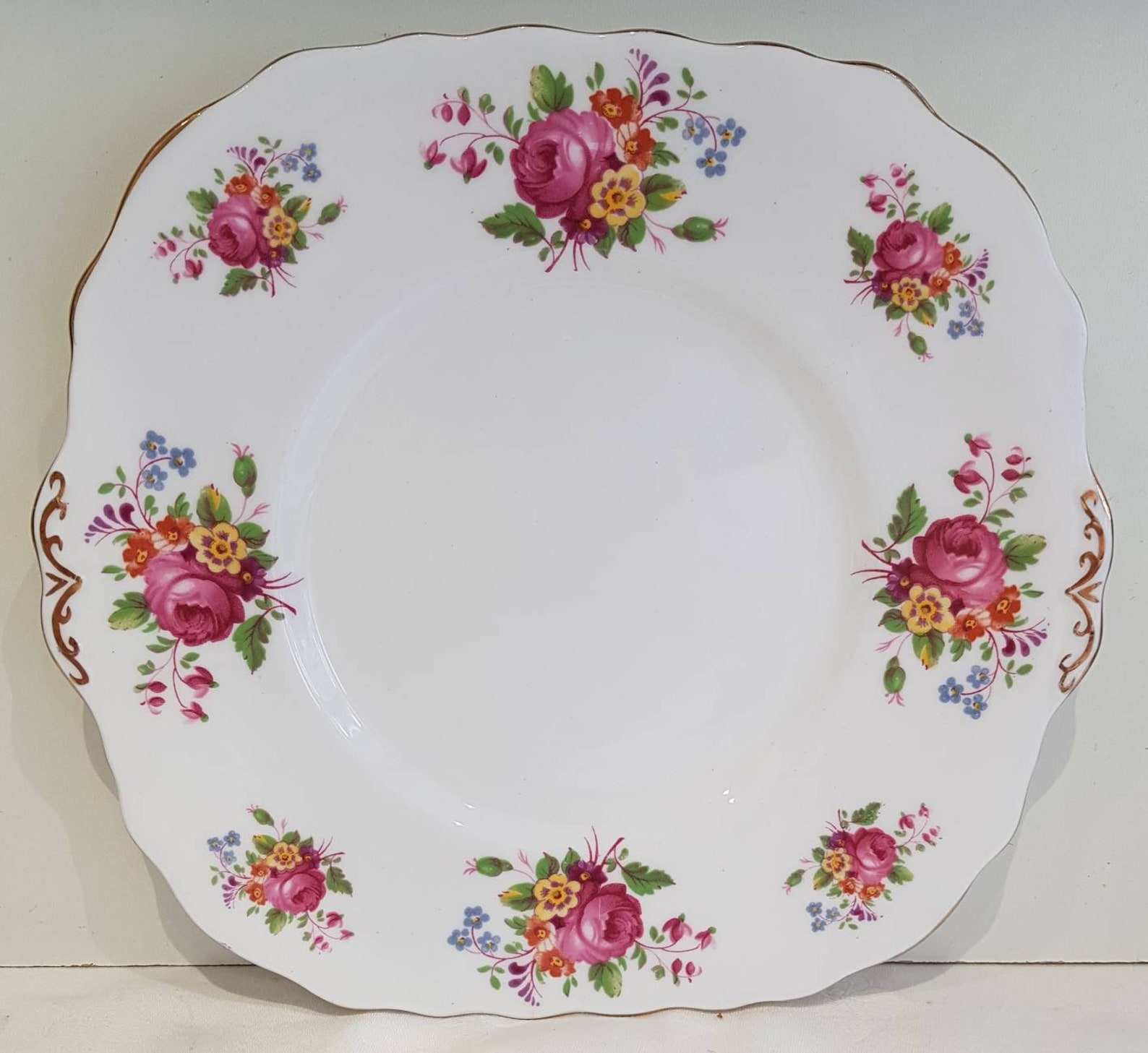 Vintage Melba Bone China Cake Plate Bouquet of Flowers Etsy Australia