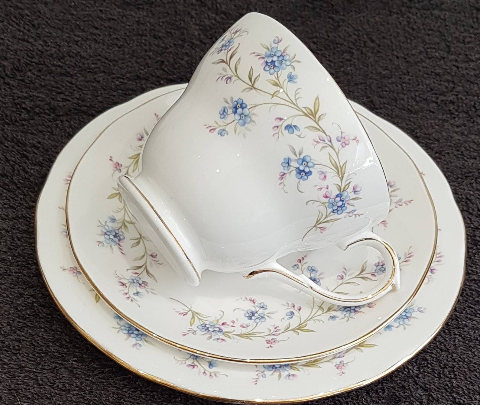 Vintage Duchess Bone China Trio Tranquillity Round Plate Etsy UK