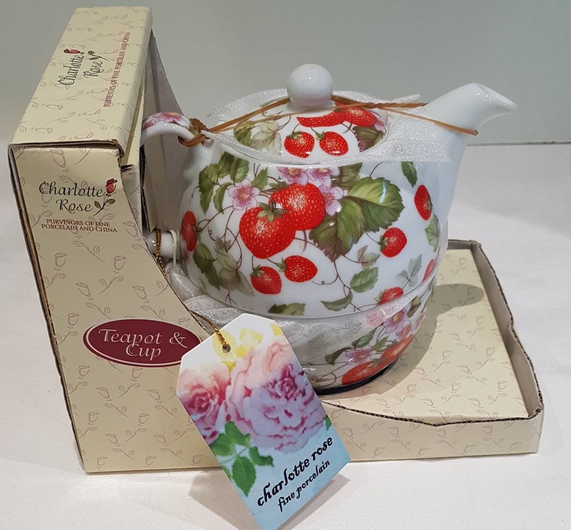 Vintage Stacking Teapot & Cup de Charlotte Rose Fine Porcelain Etsy