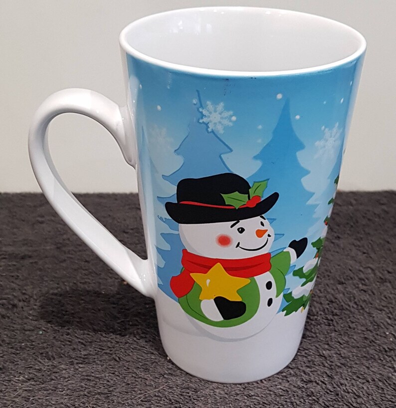 snowman hot chocolate mug