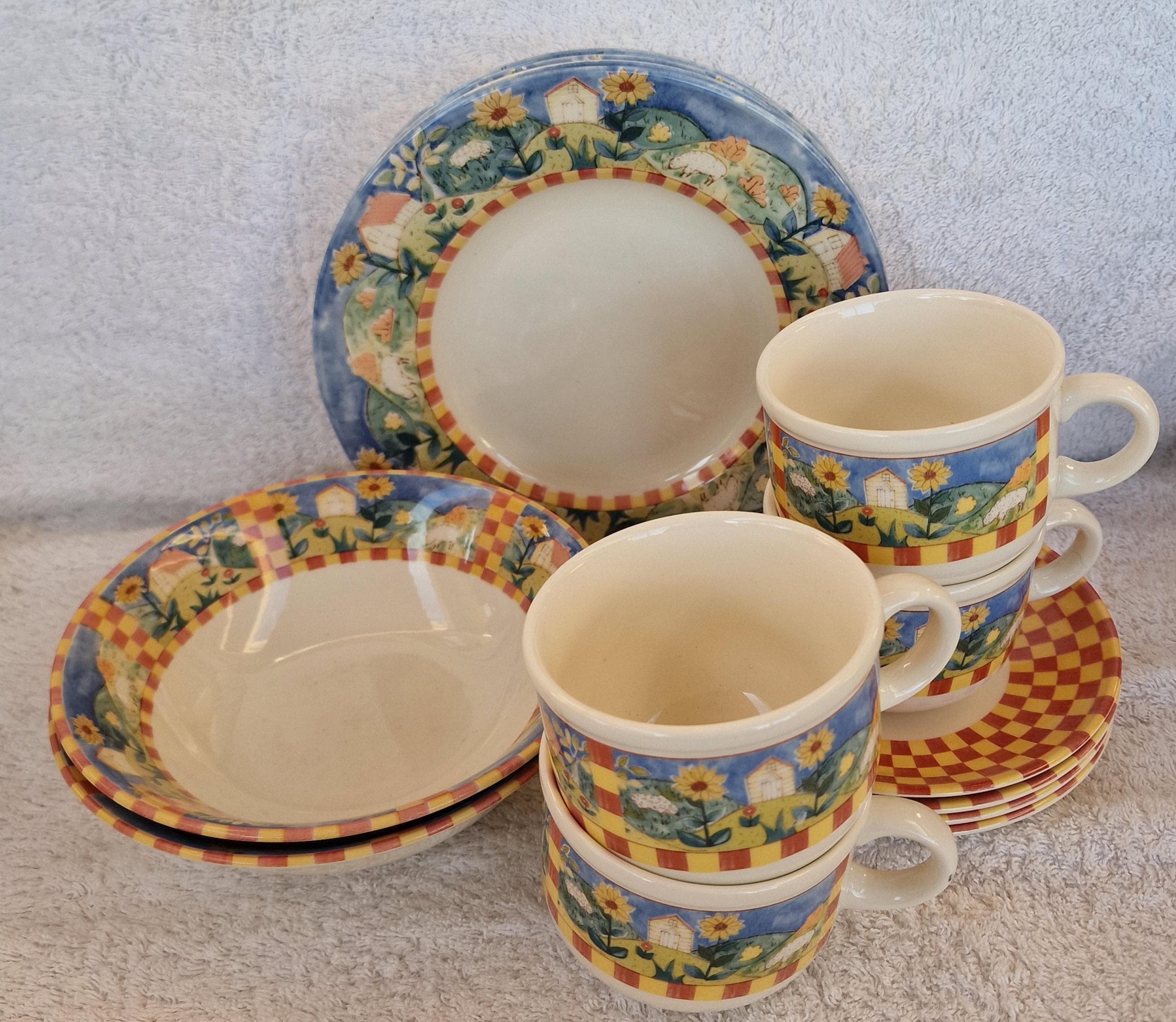 Vintage, Tesco Bone China Tea and Breakfast Items Sunny Days