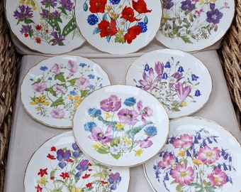 SALE Royal Albert Bone China Limited Edition Collectors Plates - Britains Wild Flowers by Jo Hague - 8 different  Available. SALE