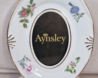 【希少】エインズレイ AYNSLEY フォトフレーム Vintage Aynsley Wild Tudor Photo Frame: Fine Bone China Floral